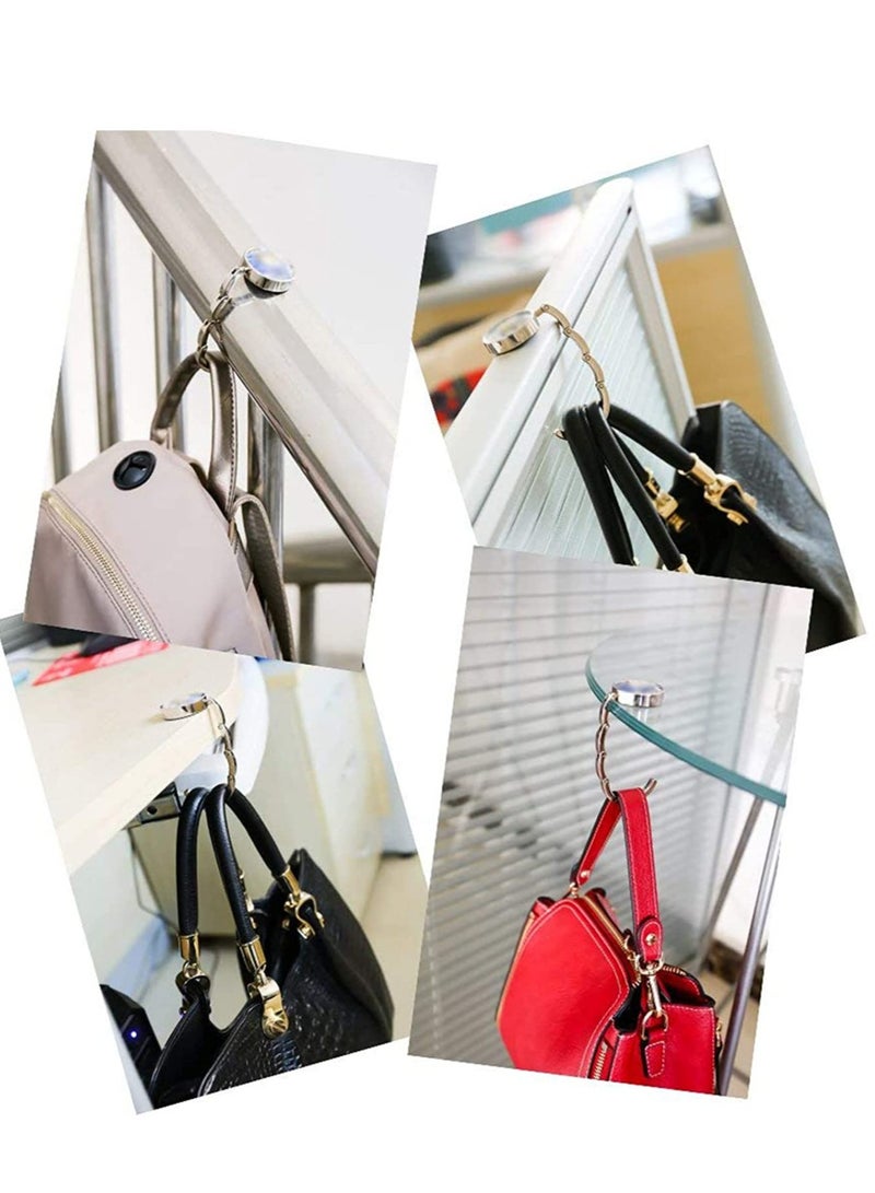 KASTWAVE Purse Hooks, Foldable Handbag Hook, Women Bag Purse Hook Handbag Hanger for Table Handbag Storage, Mixed Set 4Pack - Image 3