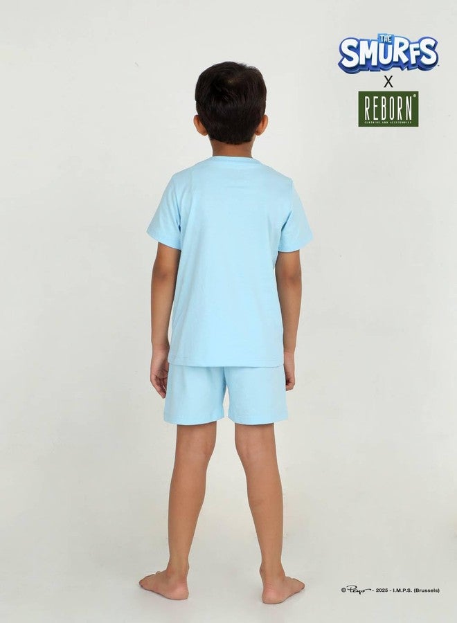REBORN Boys 2 piece T-Shirt & Short -set- Sky Blue (Big Boys, Blue, 11-12_Years) - Image 4