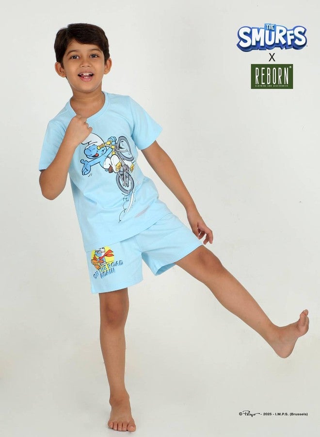 REBORN Boys 2 piece T-Shirt & Short -set- Sky Blue (Big Boys, Blue, 11-12_Years) - Image 5