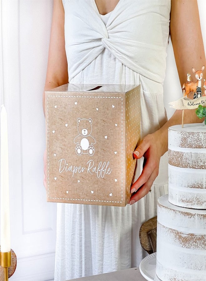 Kate Aspen Kraft Bear Diaper Raffle, Baby Shower Bingo & DIY Baby Shower Scratch Off Game Set (Set of 50), Gender Neutral Baby Shower Decorations for Girls & Boys - Image 3