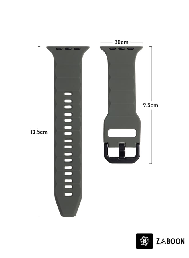 Zaboon Replacement Band For Apple Watch 8 45mm Ripple Silicone Sports - Image 5