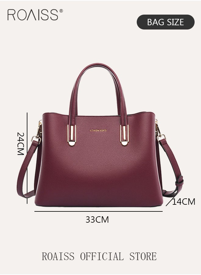 roaiss - High-End Texture Large Capacity Handbag for Women Stylish Elegant Shoulder Crossbody Bags with a Gift Bag for Mom Wife Bridal Suitable for Anniversary Birthday Gift or Ramadan - Image 1