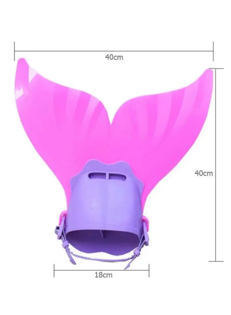 Generic Mermaid Monofin Swim Fin for Kids Adjustable Mermaid Tail Swimming Fins with Flipper Diving Fins for Girls Boys Professional Monofins for Pool Beach Ocean Water Sports and Fun - Image 2