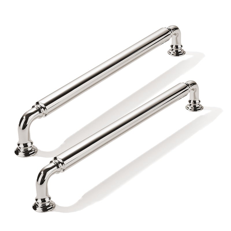 CABDM 10 Pack 8 Inch Hole Center Vibrant Polished Nickel Cabinet pulls HeavyDuty Solid Cabinet Handle Hardware Suitable for cabinets Dressers Kitchens and Bathroom cabinets - Image 2