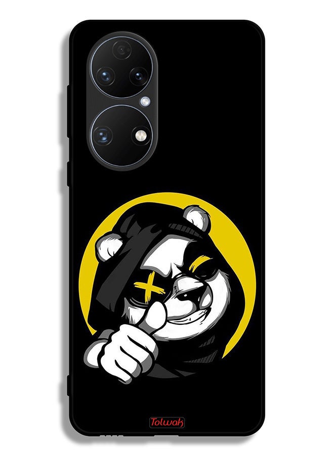 Tolwak Huawei P50E Protective Case Cover Marshmallow Cute Cat - Image 2