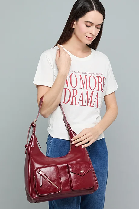 أر أند بي Solid Shoulder Bag