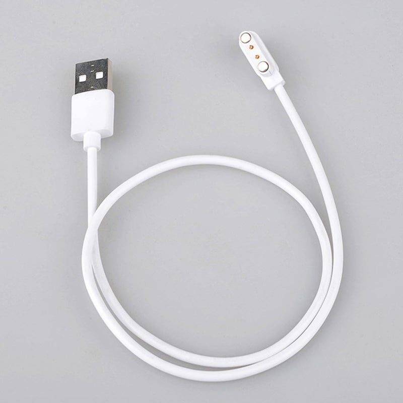 كابيلوك 2 قطعة كابل شحن ساعة ذكية مغناطيسي 2 دبوس شاحن سوار عالمي سلك USB أبيض متوافق مع أجهزة متعددة قابلة للارتداء - Image 4