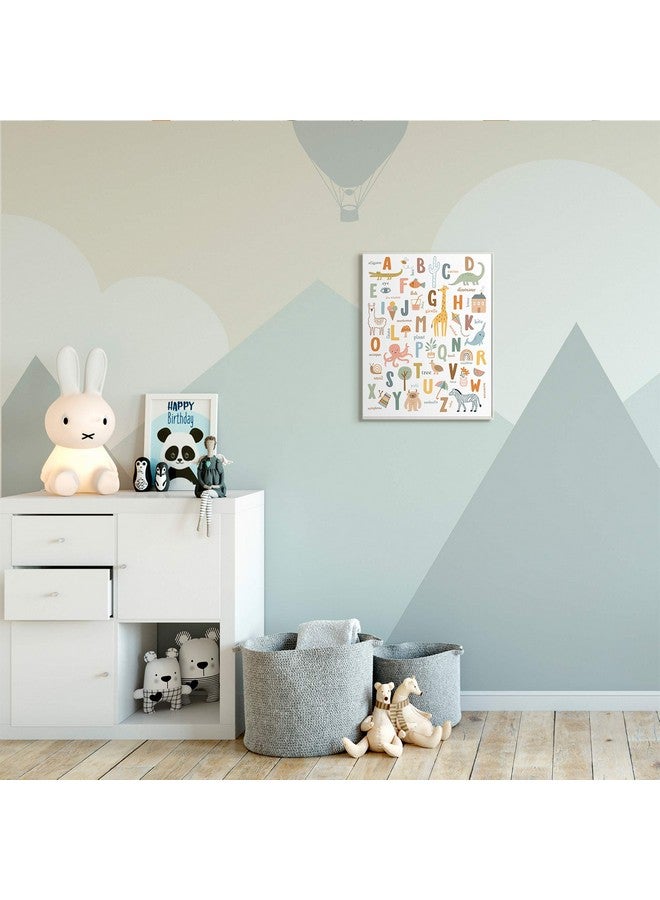 Stupell Industries Fun Educational ABC Chart Cute Animals, Designed by Nina Seven Wall Plaque, 13 x 19, White - Image 2