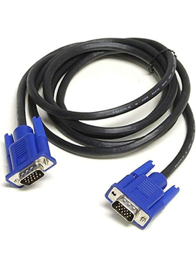 Salab 1080P Full HD 15 pin Male To Male vga cable cord for Projector,PC,Monitor & LCD supports high definition video vga cable and image resolutions on display vga cable 1.5 Mtr - Image 2