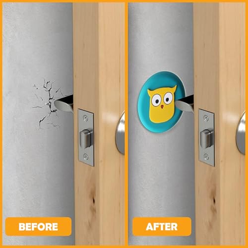 TOMATUS® Wall Protector Door Knob Bumper Pads | Pack of 3 Self-Adhesive Soft Rubber Door Stopper | Cute Animal Design for Protecting Walls, Cabinets, Fridge Doors, and Toilets, Wall Scratch Protector - Image 4