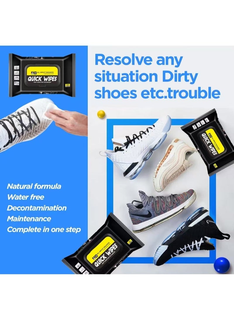 كوغزو مناديل تنظيف الأحذية الجلدية 2 قطع، 60 قطعة، منظف أحذية، مناديل تنظيف الأحذية، مناديل سريعة، للاستخدام لمرة واحدة، سهلة الحمل أثناء السفر، قابلة للنقل، تزيل الأوساخ والبقع، الأفضل للأحذية الرياضية، الأحذية، الصنادل. - Image 2
