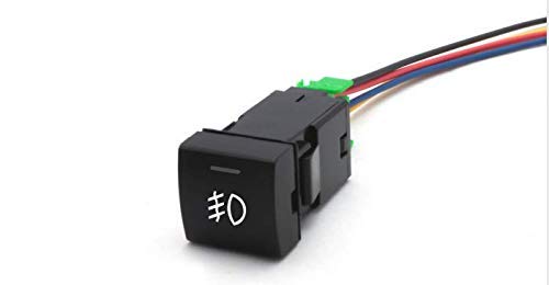 x xotic tech Xotic Tech Factory Style 4-Pole 12V Push Button Switch w/LED Background Indicator Lights for Fog Lights, DRL, LED Light Bar, etc Compatible with Toyota Camry Corolla (Size: 22.8 x 22.5 mm) - Image 4