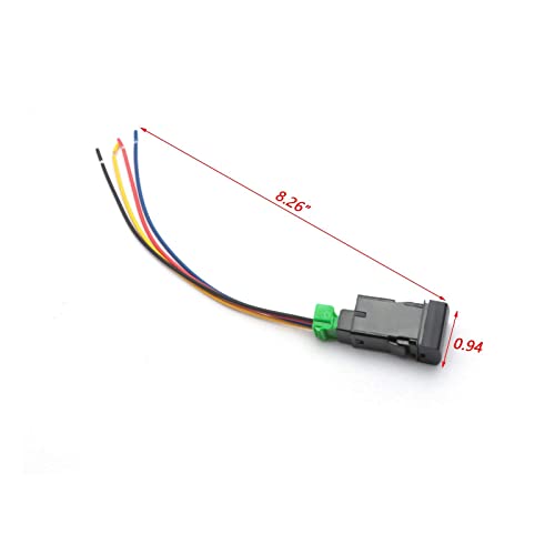 x xotic tech Xotic Tech Factory Style 4-Pole 12V Push Button Switch w/LED Background Indicator Lights for Fog Lights, DRL, LED Light Bar, etc Compatible with Toyota Camry Corolla (Size: 22.8 x 22.5 mm) - Image 3