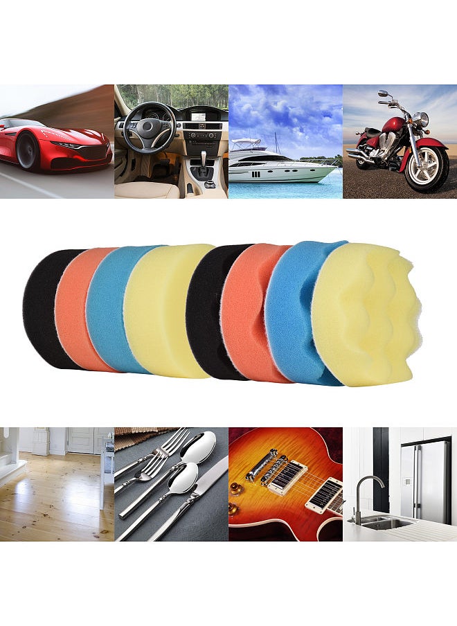 31Pcs Polishing Pads Kit 3 Inches Drill Buffer Attachment with Sanding Papers Sanding Waxing for Automobiles Yachts
