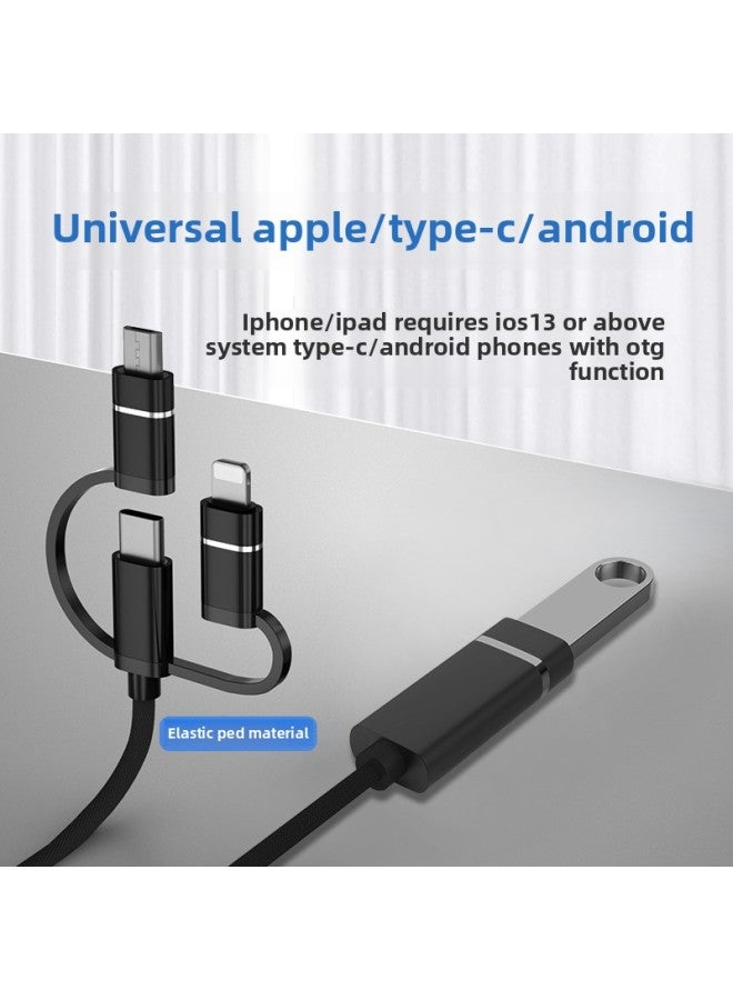 U Disk Adapter Multi-function Conversion Line Tpc Android Suitable For Apple Typec To Usbotg Adapter-Color:Adapter [gold]  - Image 3