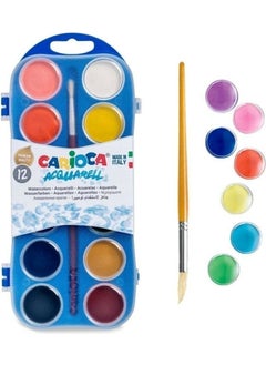 carioca Watercolor 12 Pcs Plastic Box  - Image 1