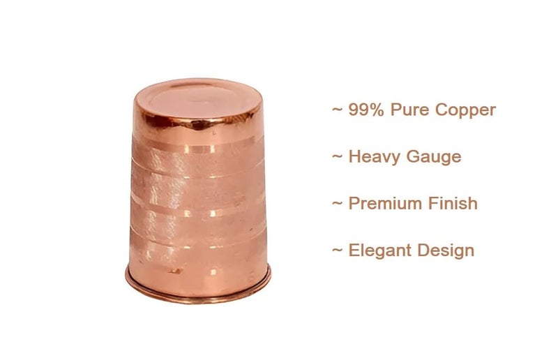 Adoko 100% Pure Copper Tumbler 300ml | Ayurvedic Drinking Glass for Water | Handcrafted Copper Utensil for Daily Use – 1Pc - Image 4