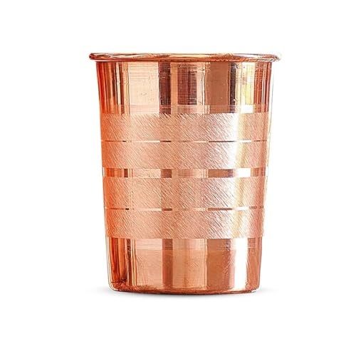 Adoko 100% Pure Copper Tumbler 300ml | Ayurvedic Drinking Glass for Water | Handcrafted Copper Utensil for Daily Use – 1Pc - Image 1