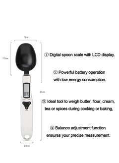 ARCOON ARCOON Digital Spoon Scale 500g/0.1g - Stainless Steel Food Measuring Scale, Small Baking Scale with LCD Display  - Image 2