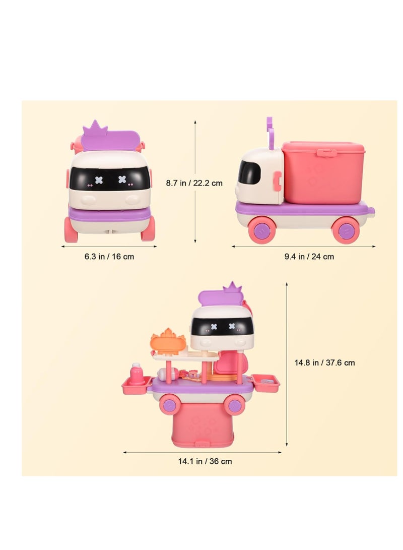 1 SET Makeup Play Kit for Kids Makeup Play Set with Storage Cosmetics Pretend Play Kit Car Toy for Role Playing Game  - Image 3