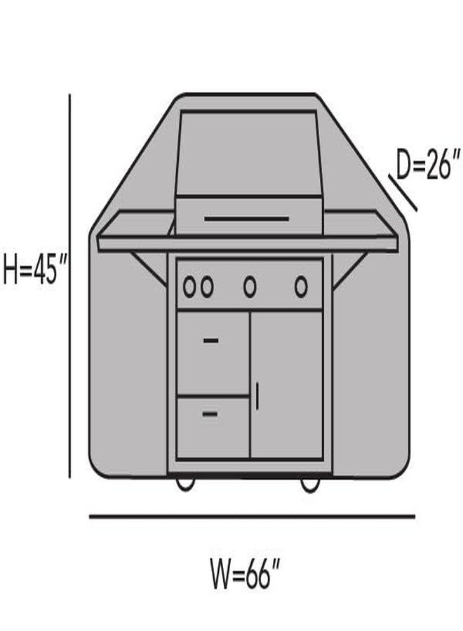 Covermates Grill Cover - Weather Resistant Outdoor Cover, Heavy Duty BBQ Covers for Large Outdoor Kitchen, Classic 12-Guage Vinyl, 66 Inch, Classic Tan - Image 3