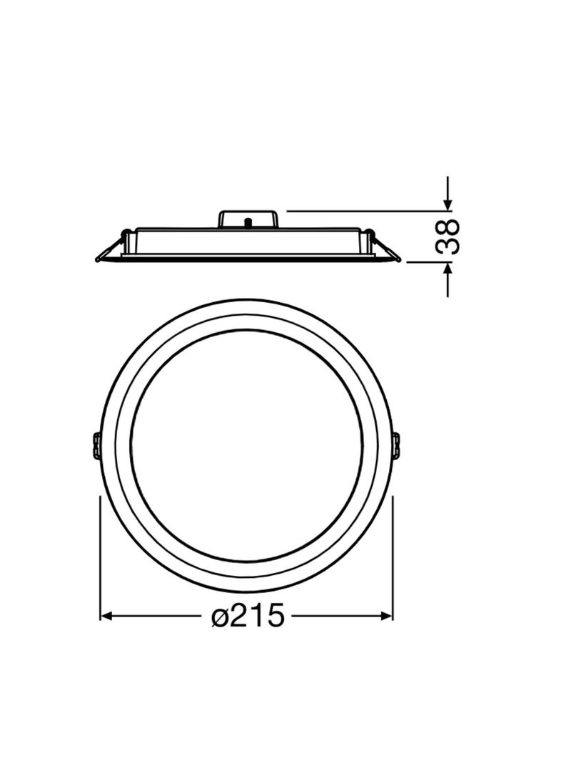 LEDVANCE - Ledvance LED Eco Downlight Recessed Round 24W 6500K Day Light - 8 Inch - Image 1