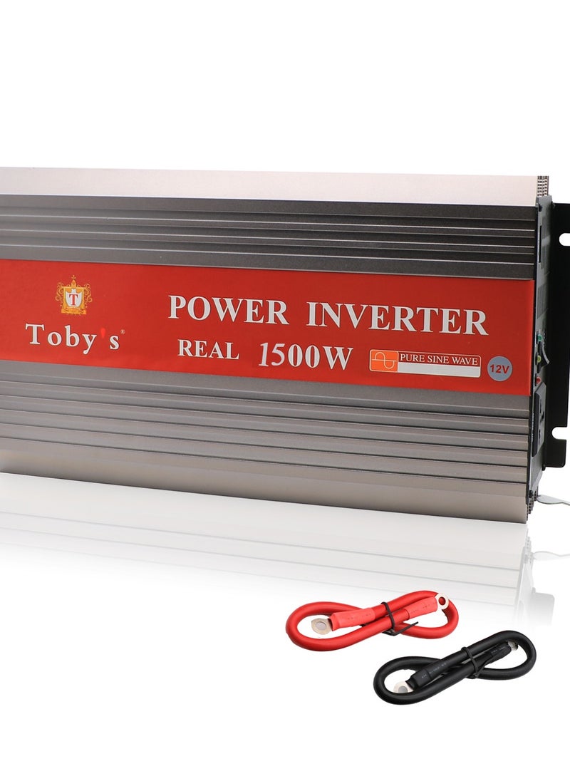 Generic - Toby's 1500W Car Power Inverter 12V to 220V Pure Sine Wave - Image 1