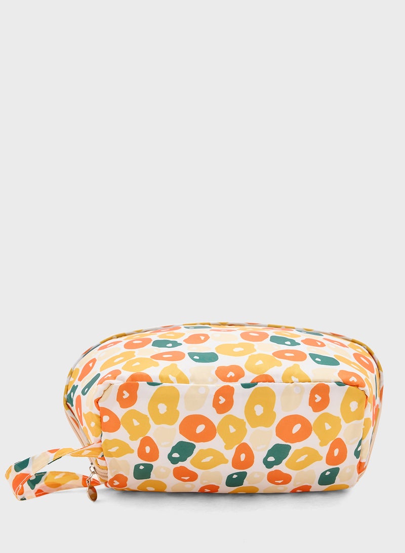 Abstract Print Cosmetic Bag