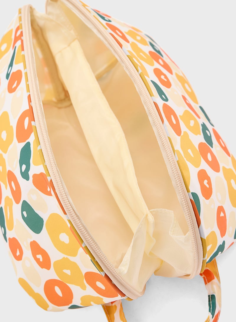 Abstract Print Cosmetic Bag