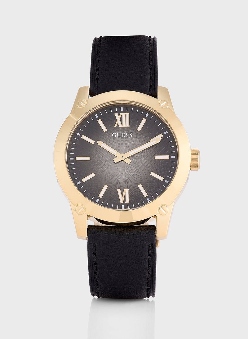 GUESS Crescent Leather Strap Analog Watch  - Image 1