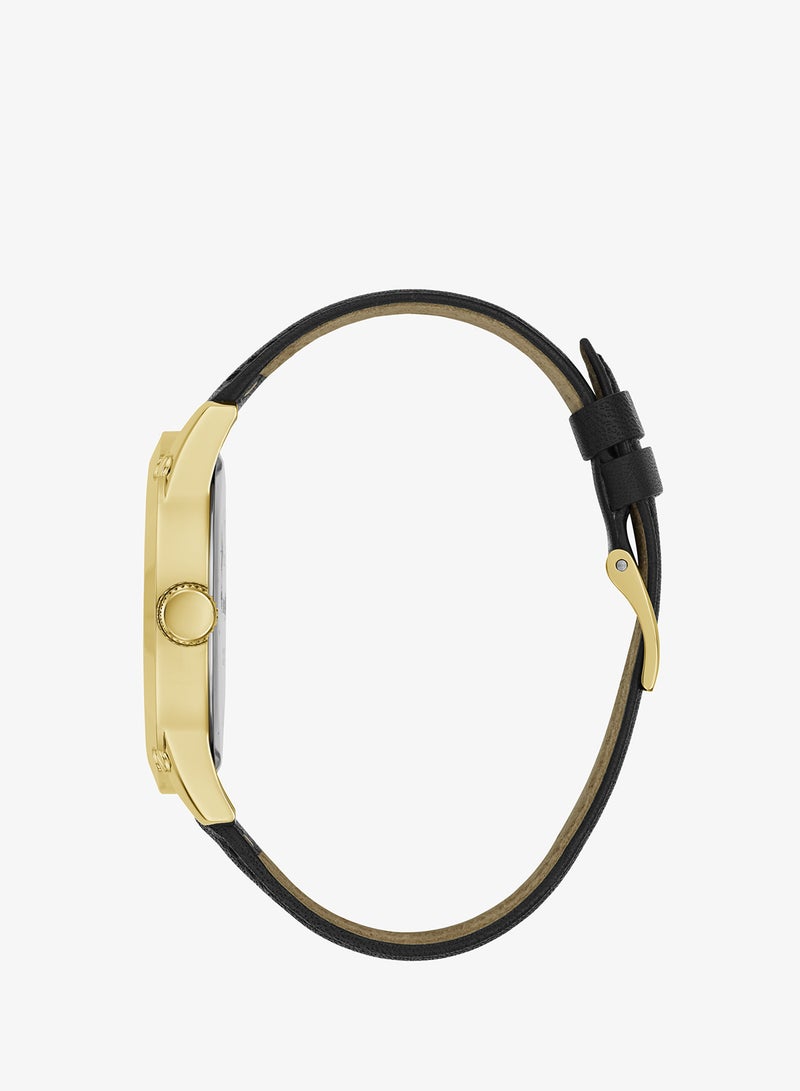 GUESS Crescent Leather Strap Analog Watch - Image 4