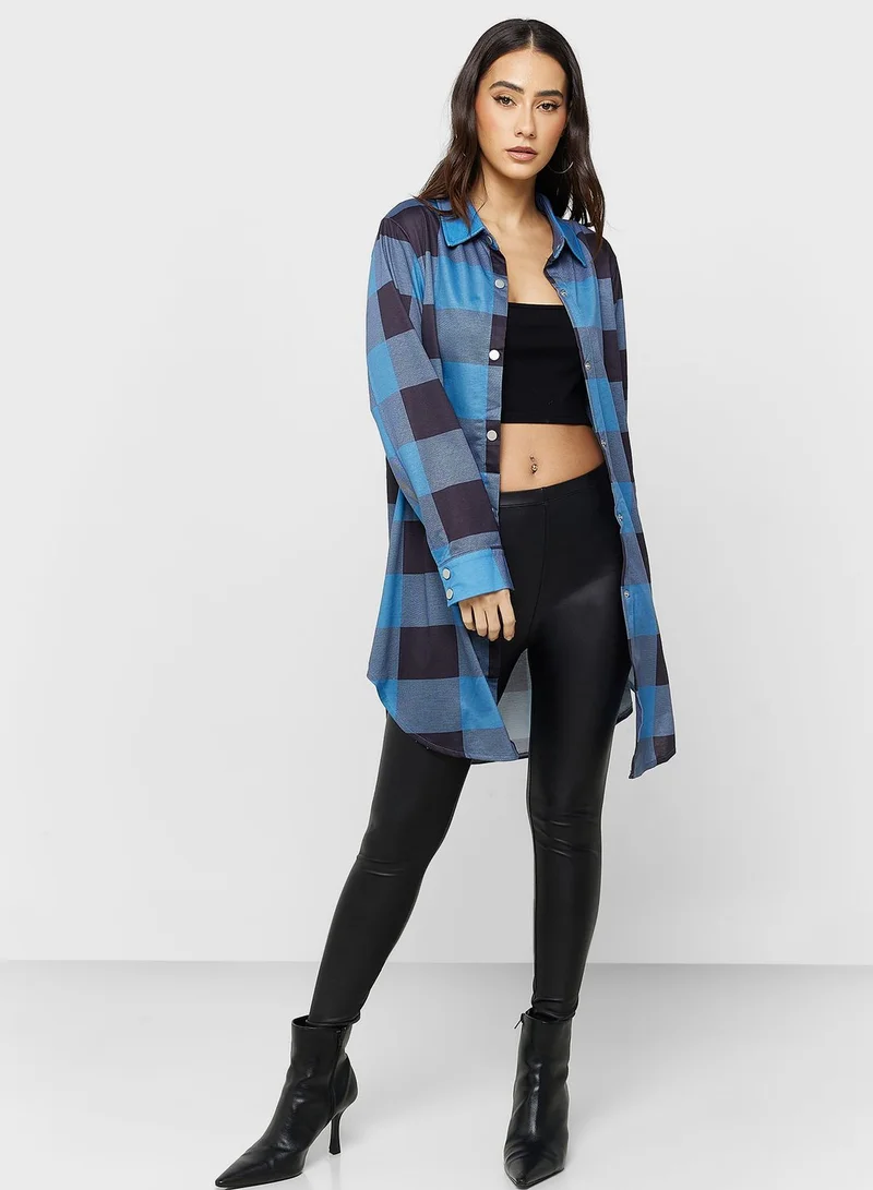 Ginger Oversize Plaid Shirt