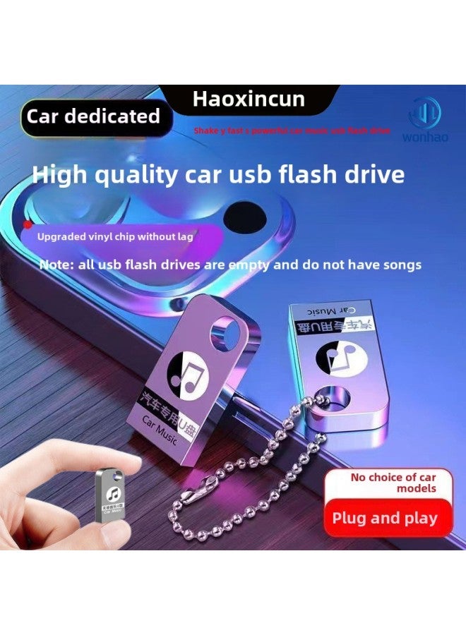 Car USB Music 64G Metal Mini Car USB Lossless Sound Quality 16G USB 32G Direct Sales-Color:(empty Disk) Short U Disk + Adapter*2 + Iron Box-Capacity:64gb Regular Version C6 - Image 2