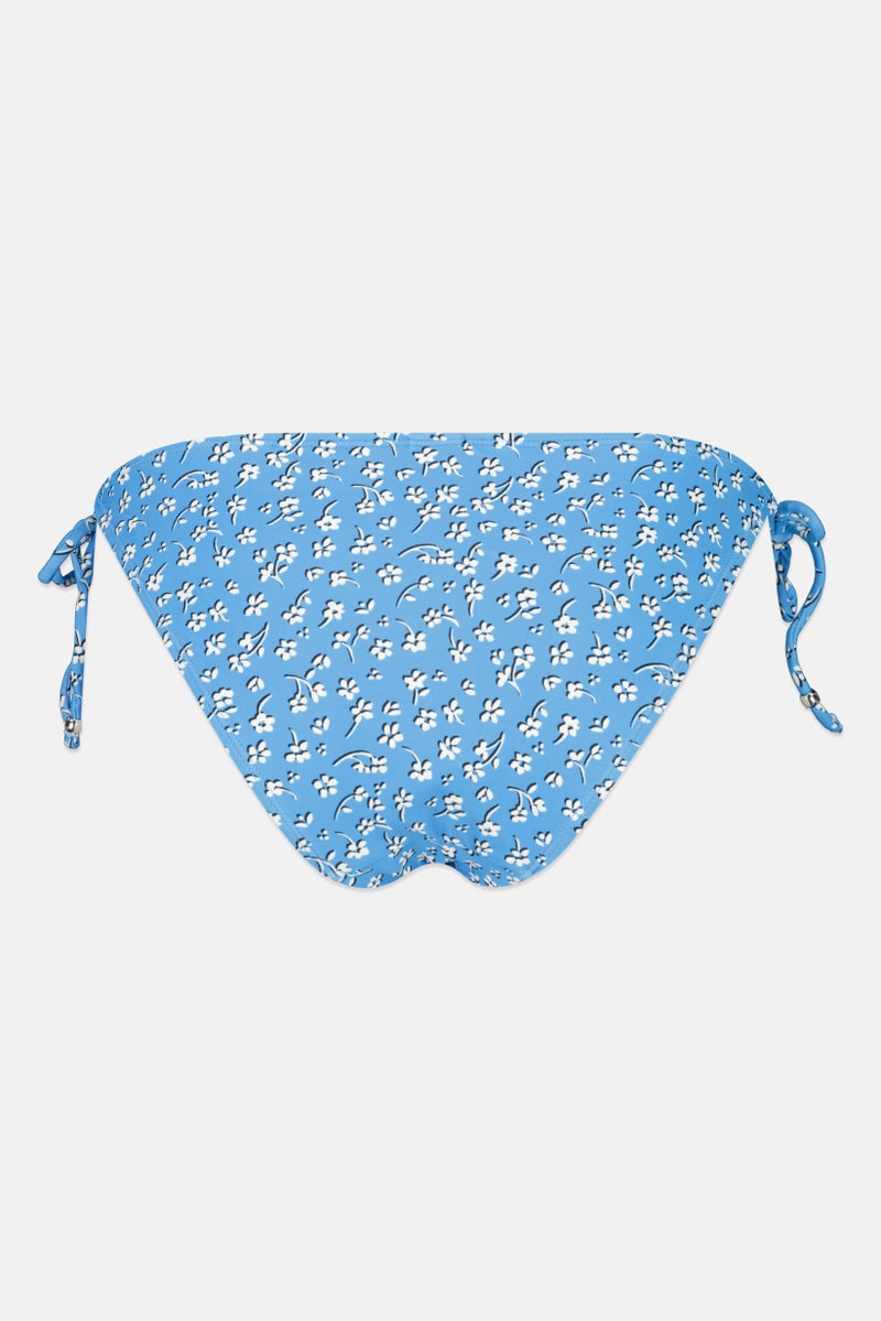 Accessorize Women Floral Print Pull On Bikini Bottom, Blue Combo  - Image 2