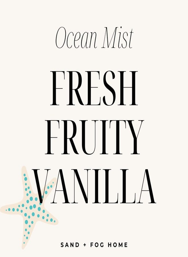 Sand + Fog Scented Candle - Ocean Mist - Additional Scents and Sizes – 100% Cotton Lead-Free Wick - Luxury Air Freshening Jar Candles - Perfect Home Décor for Your Cocktail Table – 34 oz - Image 4