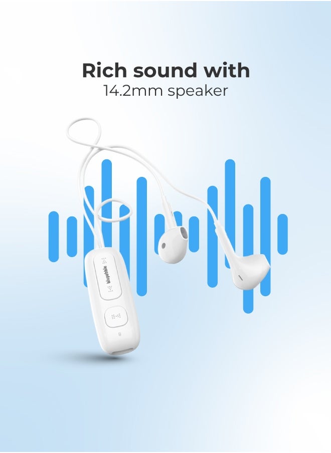 blupebble BT Clip Wireless Earphone | Bluetooth 5.3 Neckband Earbuds with Mic, 12H Playtime, Hands-Free Calls, Sweatproof Design – Compatible with iOS & Android  - Image 4