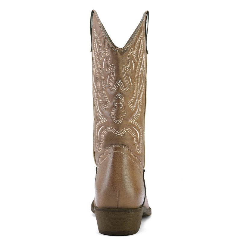mysoft Women's Western Cowboy Boots Embroidered Mid-Calf Pointed Toe Cowgirl Boot - Image 5
