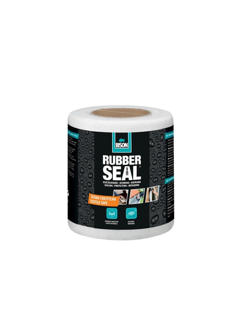 Bison Rubber Seal® Textile Tape Roll 10 cm x 10 m - Image 1