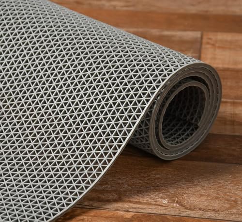 VNQ! Anti Skid & Multipurpose Rubber Mat/Bathroom Mat/Shower Mat/Carpet/Rugs/Rainmat/Swimming Pool Mat Colour Grey|(16x24 inch Feet) - Image 1
