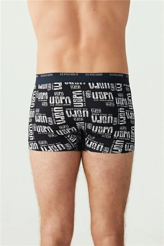 U.S. Polo Assn. BASE. Polo Assn. Men's Navy Blue - Navy Blue Melange 3-Piece Boxer