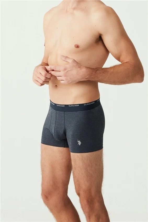 U.S. Polo Assn. BASE. Polo Assn. Men's Navy Blue - Navy Blue Melange 3-Piece Boxer