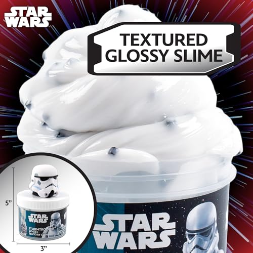 STAR WARS نجوم الحرب ستورم تروبر سلايم أبيض 8 أونصات سلايم جاهز لحفلات الأطفال مثالي لحقائب الهدايا ألعاب المكتب ألعاب نجوم الحرب هدايا رائعة للبالغين والأطفال - Image 5