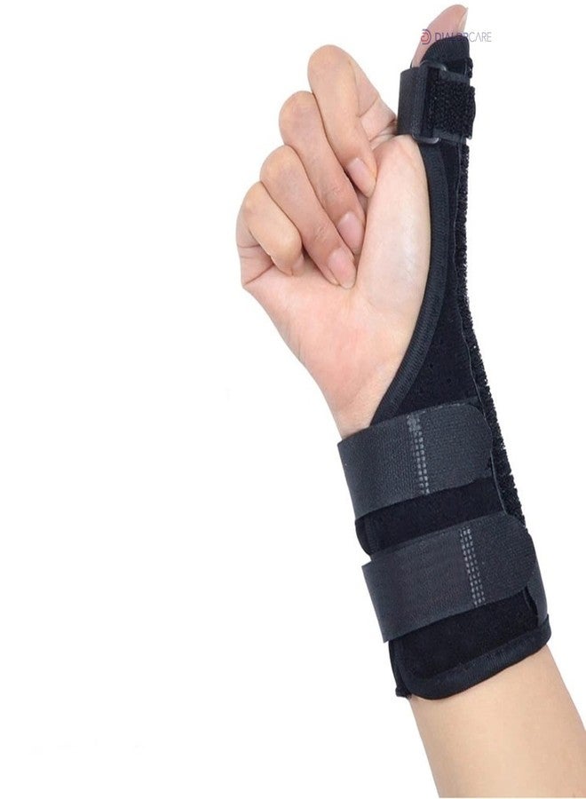 DIALDRCARE جبيرة دعم الأصابع من ديالدر كير | توفر الدعم للمعصم والأصابع | قابلة للتعديل لليد اليسرى أو اليمنى | لعلاج الكسور، وتقويم الأصابع المكسورة، والإصابات، والالتواءات، وتسكين الألم (1) - Image 1