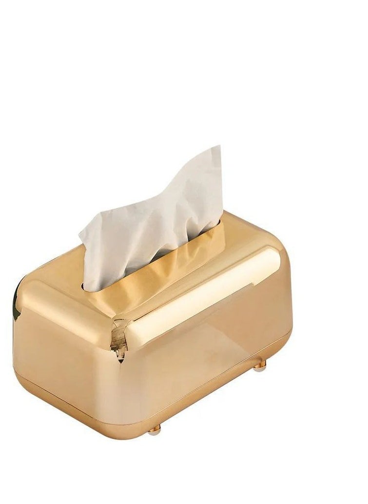 Generic - Gold Silver Tissue Box for Home Living Room Desktop Decor, Removable Decorative Tissue Boxes for Home Decor H - Image 1