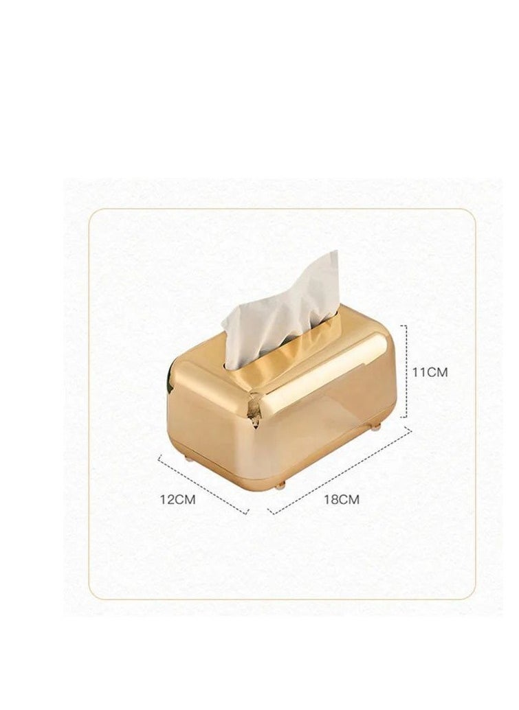 Generic - Gold Silver Tissue Box for Home Living Room Desktop Decor, Removable Decorative Tissue Boxes for Home Decor H - Image 1