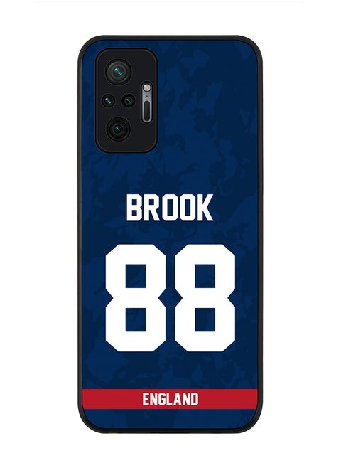 Rugged Black Edge Case for Redmi Note 10 Pro 4G, Slim fit Soft Case Flexible Rubber Edges Thin Cover - Player Name - Harry Brook, Jersey Number- 88