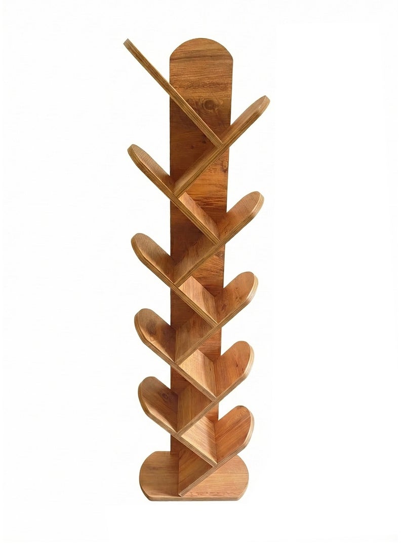 AGD Tree-Shaped Wooden Bookshelf, Multi-Tiered, for Living Room, Office, Study, and Bedroom - Image 1