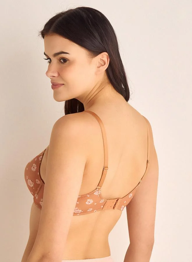 سبلاش فيڤ طقم 3 قطع - حمالات صدر ديمي متنوعة بإغلاق بخطاف وعين