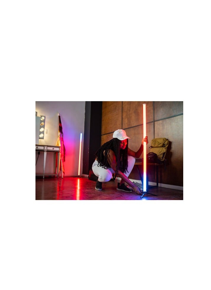 Aputure Amaran PT2C RGB LED Pixel Tube Light – 2-Foot, 2-Light Production Kit with RGBWW Pixels, Adjustable CCT (2700K–10000K), Built-in Battery, 46 Color Presets, Sidus Link App & DMX Control, Hard Case Included