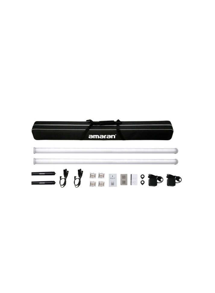 Aputure Amaran PT2C RGB LED Pixel Tube Light – 2-Foot, 2-Light Production Kit with RGBWW Pixels, Adjustable CCT (2700K–10000K), Built-in Battery, 46 Color Presets, Sidus Link App & DMX Control, Hard Case Included - Image 4